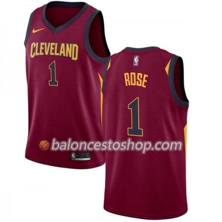 Camiseta Hombre NBA Cleveland Cavaliers Derrick Rose 1 Nike 2017-18 Rojo Swingman